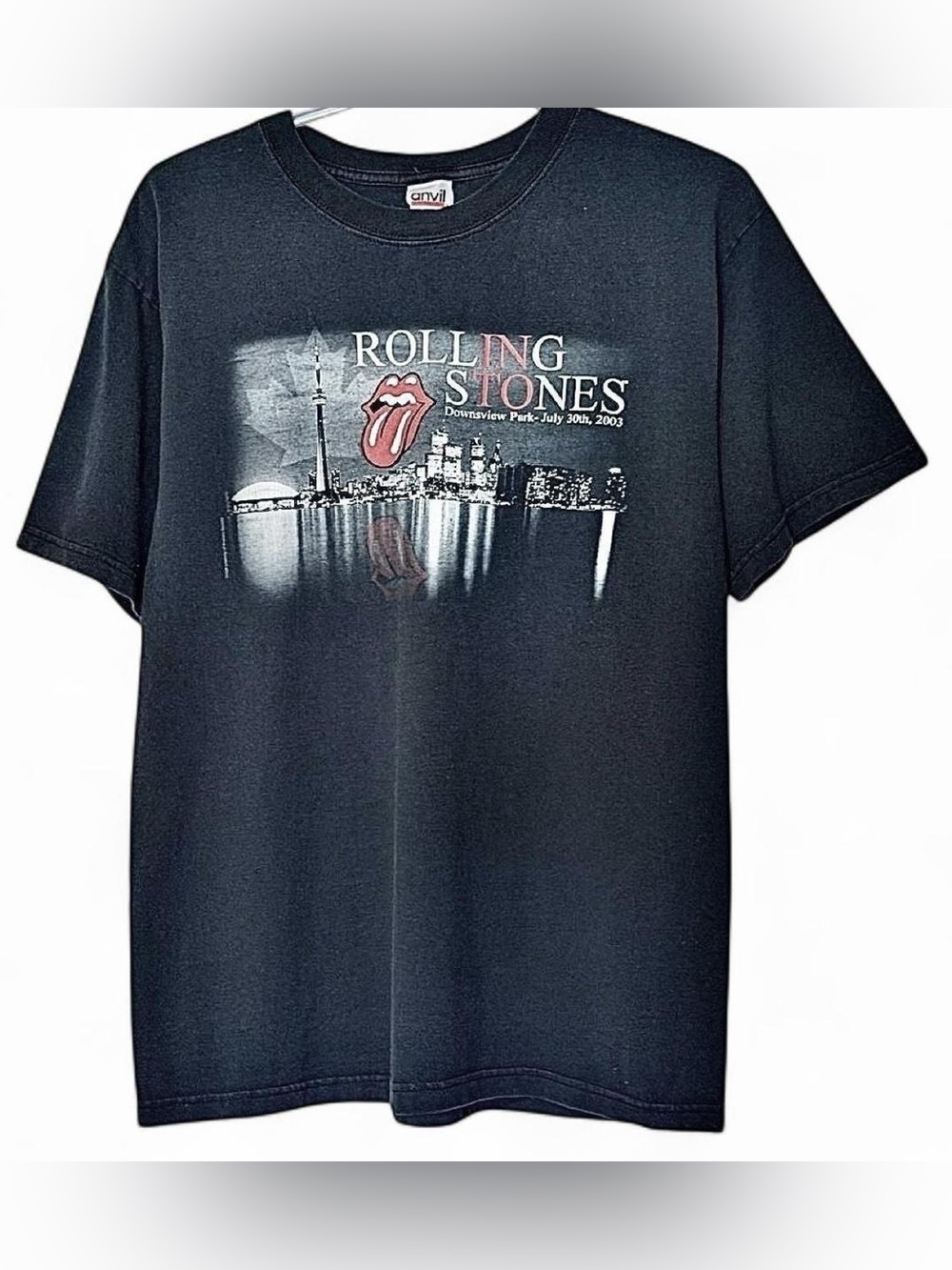 Rolling Stones black Toronto concert tee vintage medium